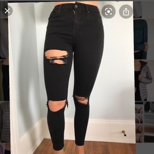 black top shop ripped jeans